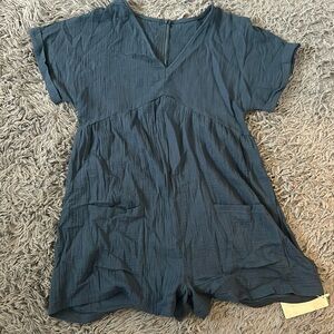 Emery Rose - Navy Blue Romper